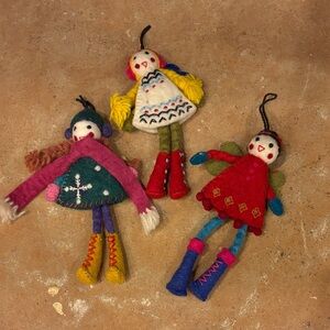 Colorful Felt Doll ornaments new